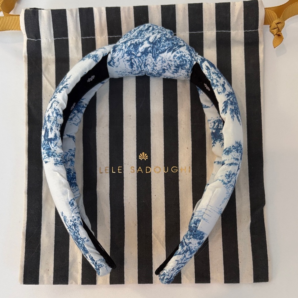 Lele Sadoughi Blue and White Headband